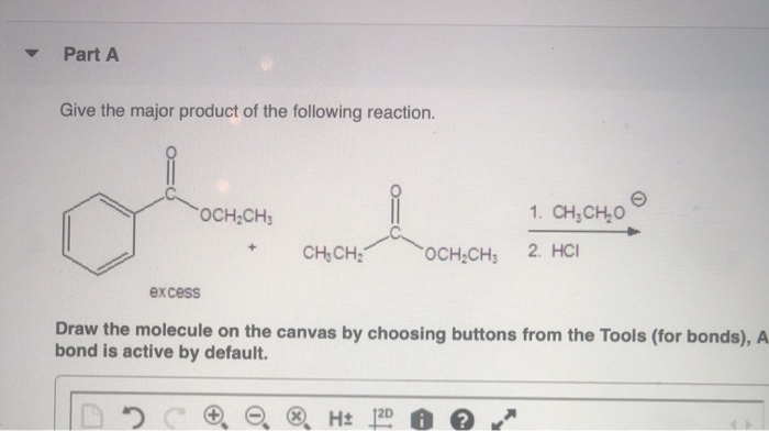 Solved Part A Give The Major Product Of The Following Chegg