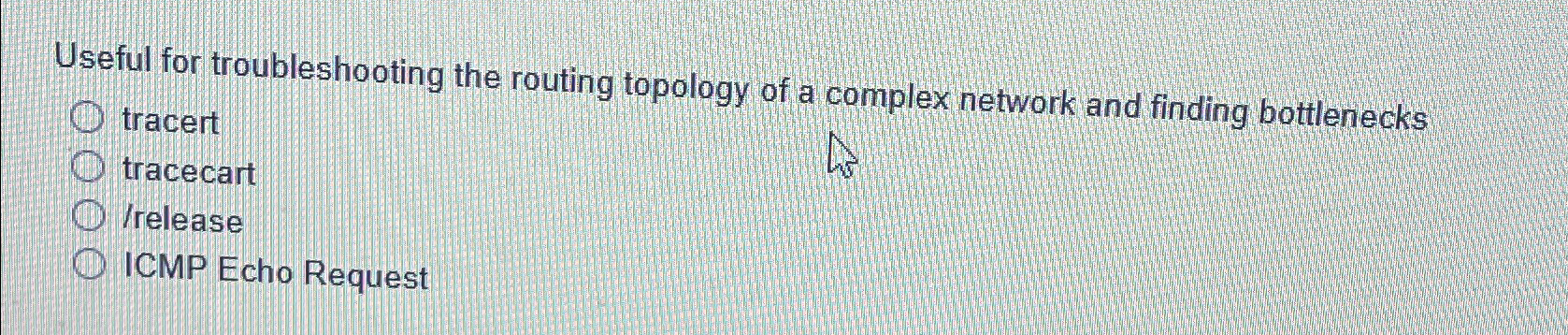 Solved Useful For Troubleshooting The Routing Topology Of A Chegg