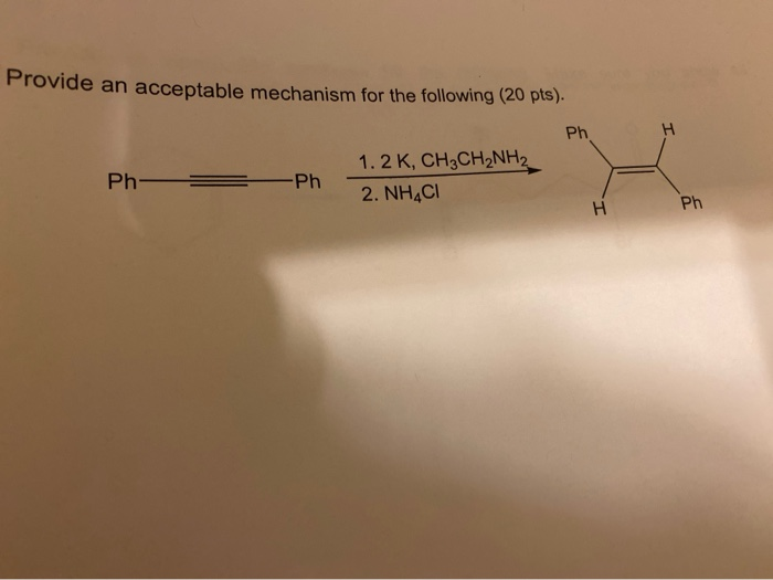 Solved Rovide An Acceptable Mechanism For The Following 20 Chegg