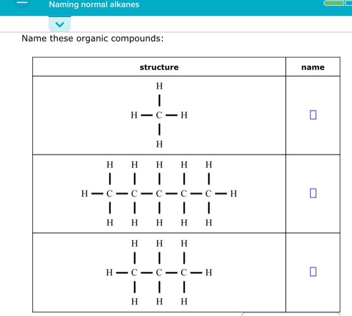 Solved Name These Organic Compounds Chegg