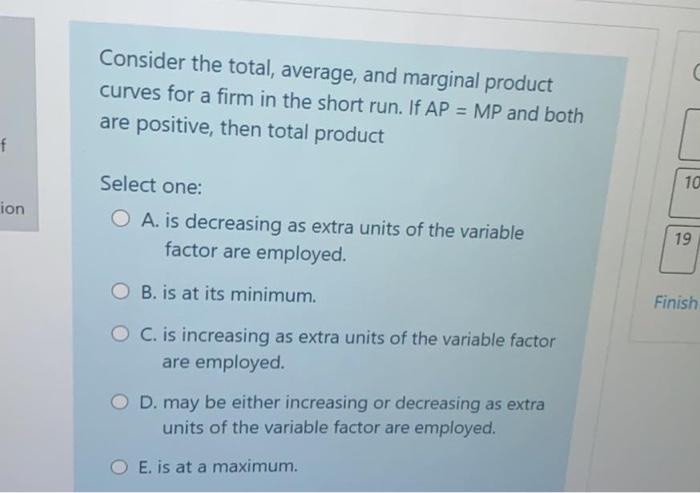 Solved Qu Consider The Total Average And Marginal Product Chegg