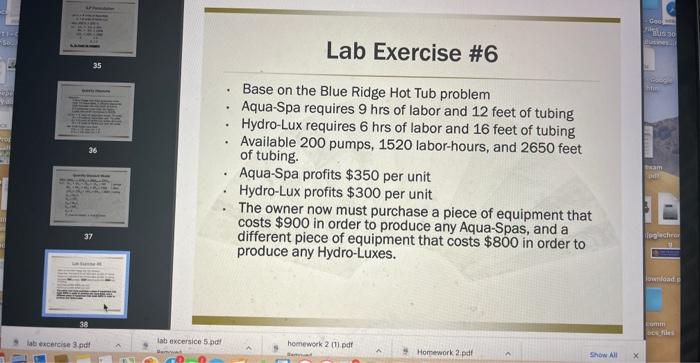 Solved Base On The Blue Ridge Hot Tub Problem Aqua Spa Chegg