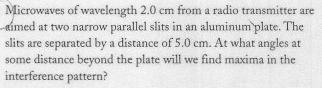 Solved Microwaves Of Wavelength Cm From A Radio Chegg