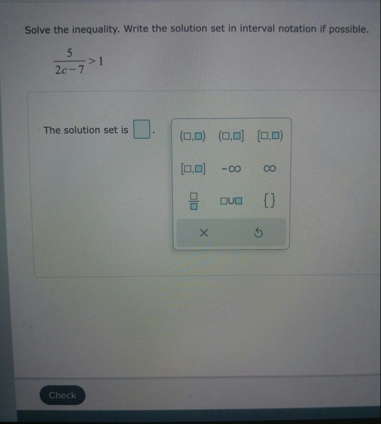 Solved Solve The Inequality Write The Solution Set In Chegg