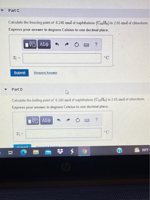 Solved Using Data From The Table Calculate The Freezing And Chegg