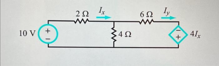 Solved Determine Ix And Iy In The Circuit Shown Below Chegg