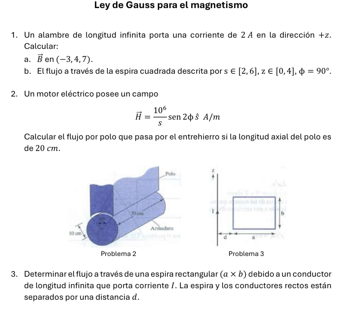 Solved Ley De Gauss Para El MagnetismoUn Alambre De Longitud Chegg