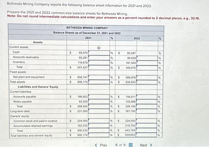 Solved Bethesda Mining Company Reports The Following Balance Chegg