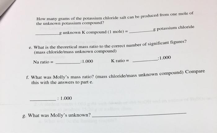 Solved Pre Laboratory Exercise Calculate The Molar Chegg