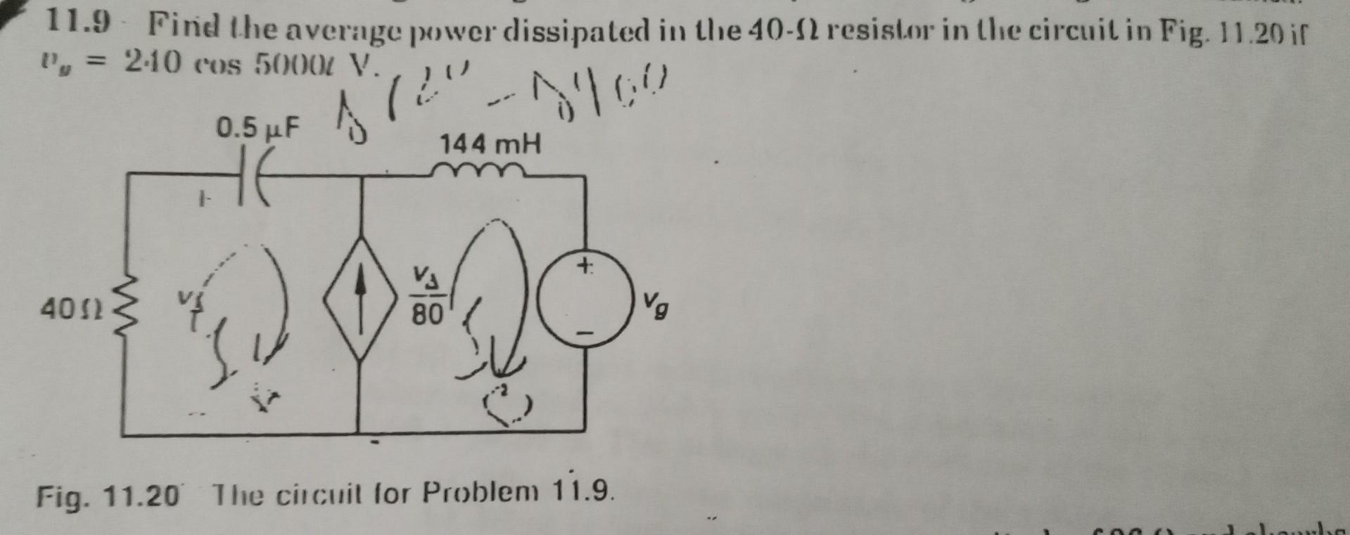 Solved Find The Average Power Dissipated In The S Chegg