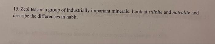 Solved Zeolites Are A Group Of Industrially Important Chegg