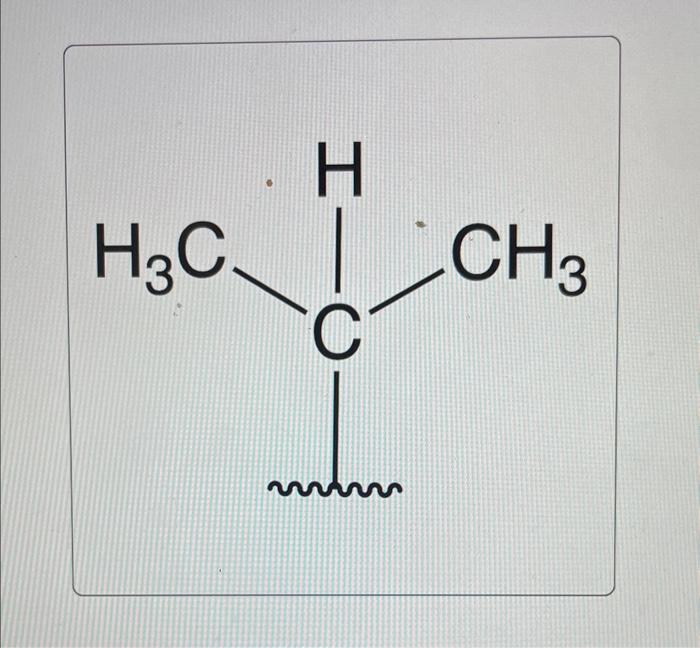 Solved Choose The Correct Name Of The Following Alkyl Chegg