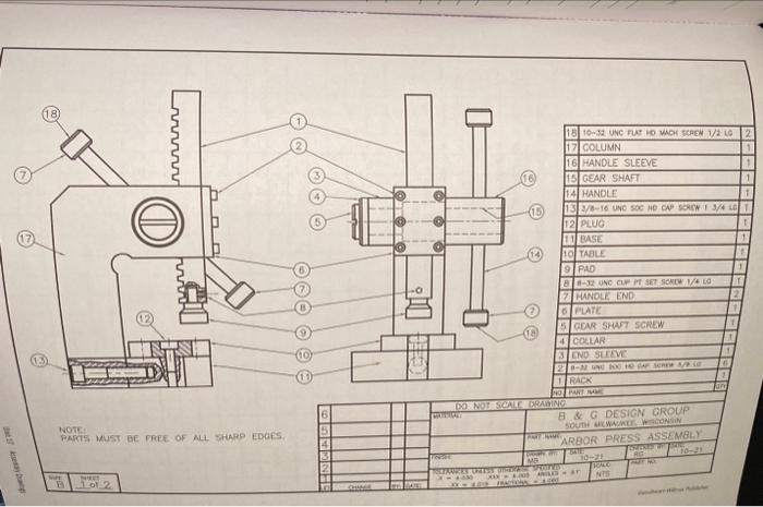 Solved Name Date Class ACTIVITY 17 3 Arbor Press Assembly Chegg