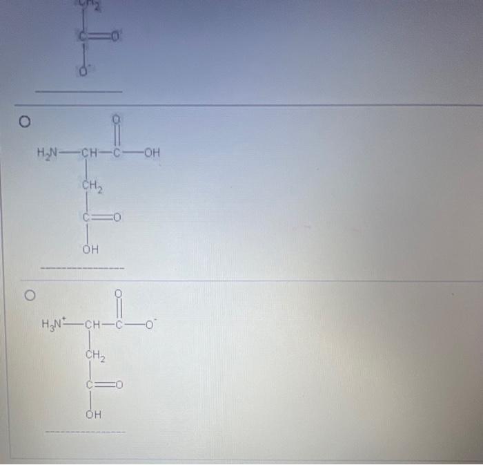 Solved Which Of The Following Structures Is The Zwitterion Chegg