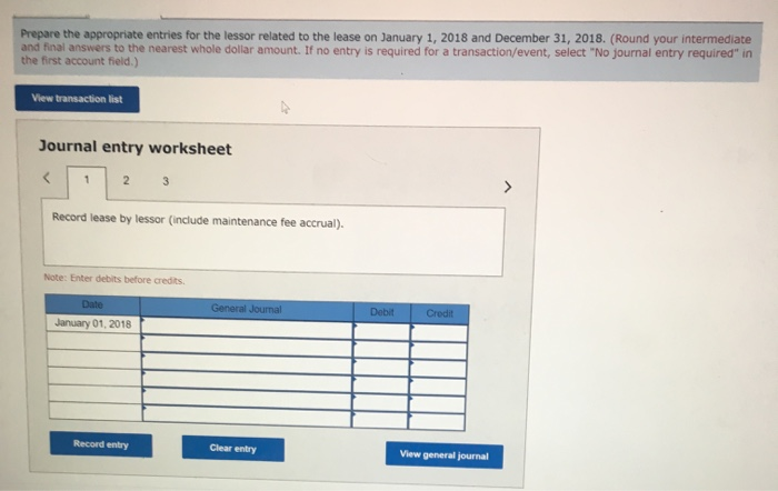 Solved On January 1 2018 NRC Credit Corporation Leased Chegg