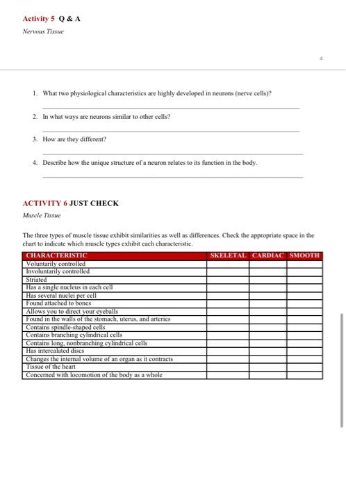 Solved Activity Questions And Answers Q A Epithelial Chegg