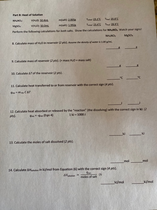 Solved Exp Calorimetry Virtual Lab Post Lab Chegg