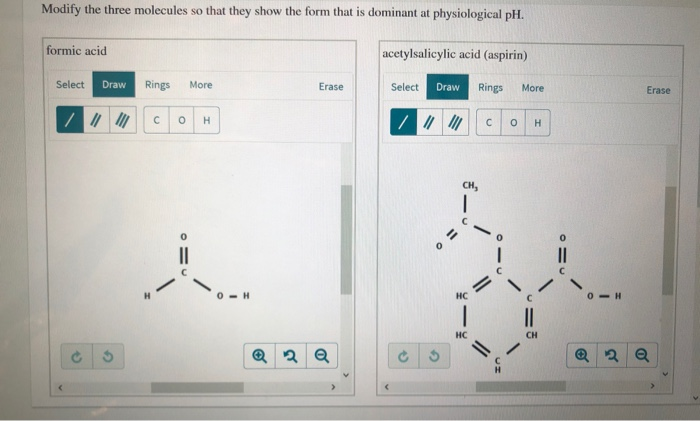 Solved Modify The Three Molecules So That They Show The Form Chegg