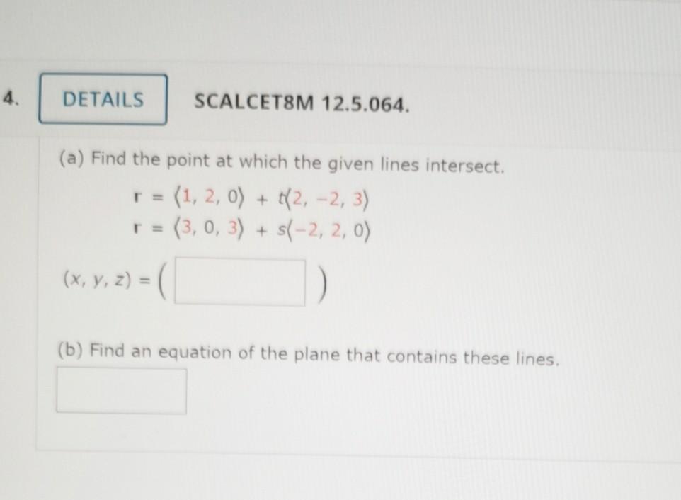 Solved Details Scalcet M A Find The Point At Chegg