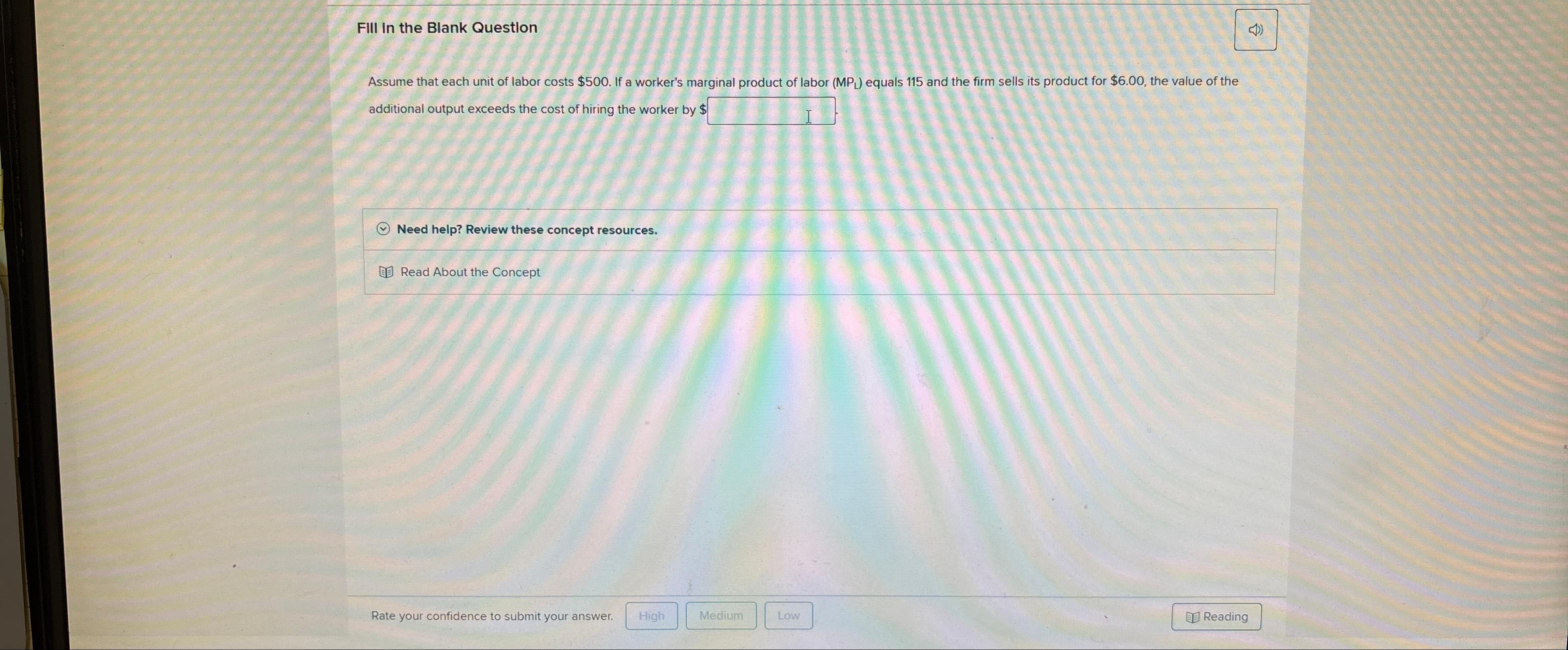 Solved Fiii In The Blank Question Assume That Each Unit Of Chegg