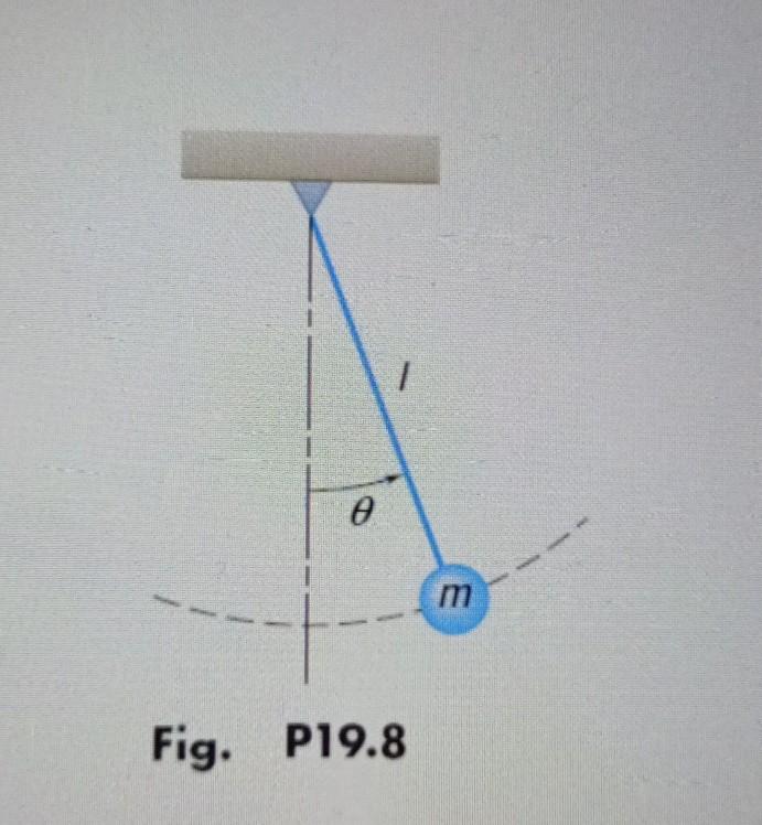 Solved Fig 219 19 8 A Simple Pendulum Consisting Of A Bob Chegg