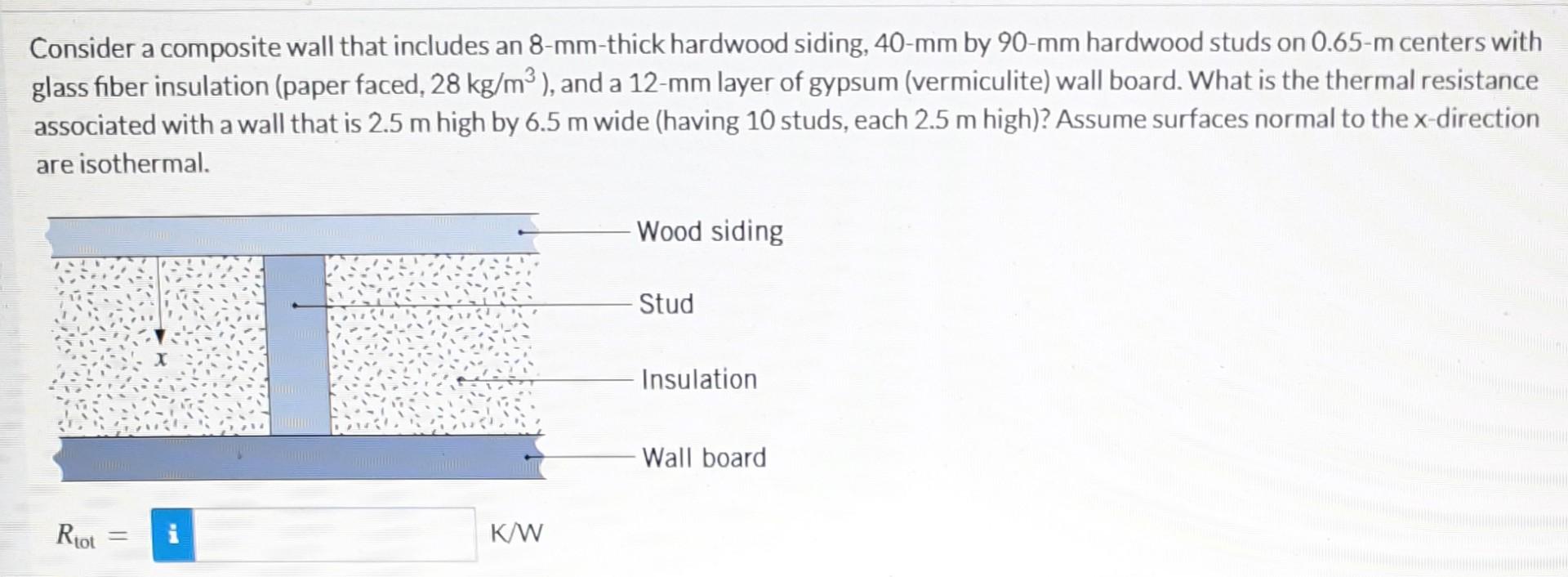 Solved Consider A Composite Wall That Includes An 8 Mm Thick Chegg