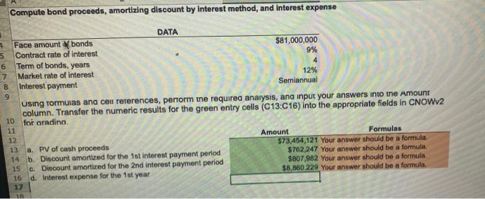 Solved Compute Bond Proceeds Amortizing Discount By Chegg