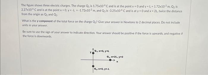 Solved The Figure Shows Three Electric Charges The Char