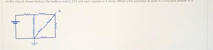 Solved A Battery With An Emf Of V Is Connected To The Two Chegg