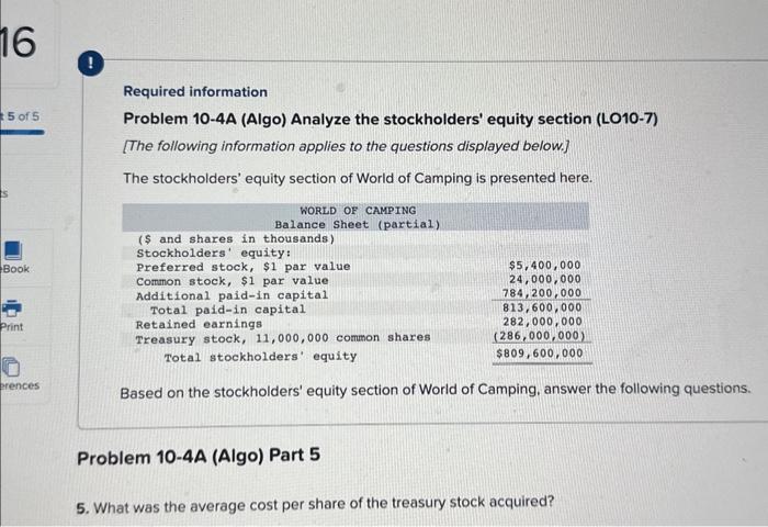 Solved Required Information Problem A Algo Analyze The Chegg