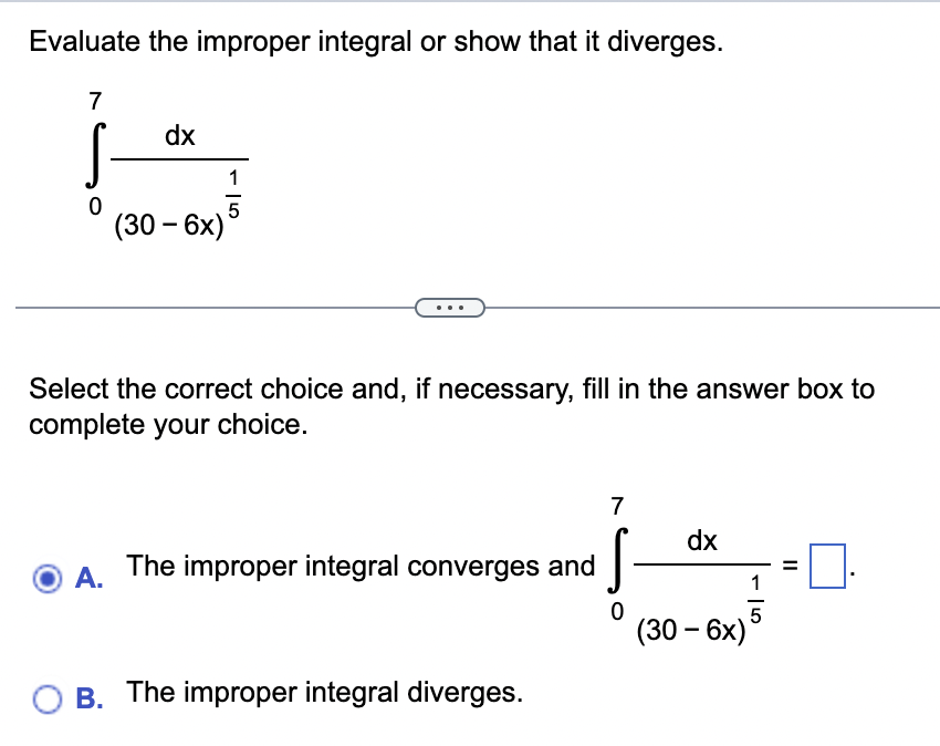 Solved Evaluate The Improper Integral Or Show That It Chegg