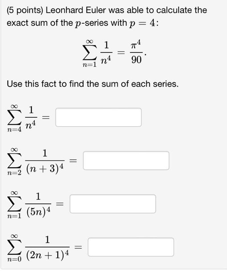 Solved Points Leonhard Euler Was Able To Calculate Chegg