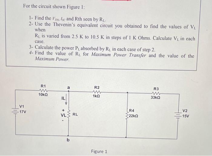 Solved For The Circuit Shown Figure Find The Vth Isc Chegg