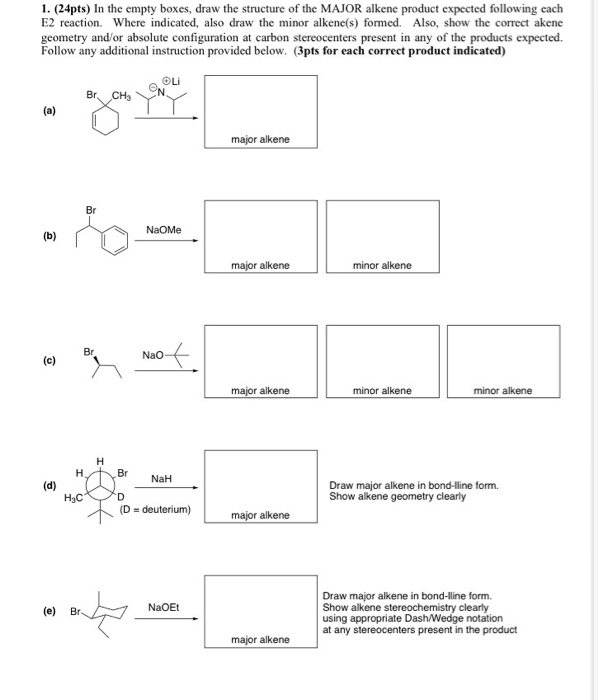 Solved Pts In The Empty Boxes Draw The Structure Of Chegg