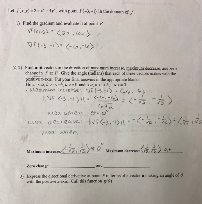 Solved Let F X Y 8 X 3y With Point P 3 1 In The Chegg