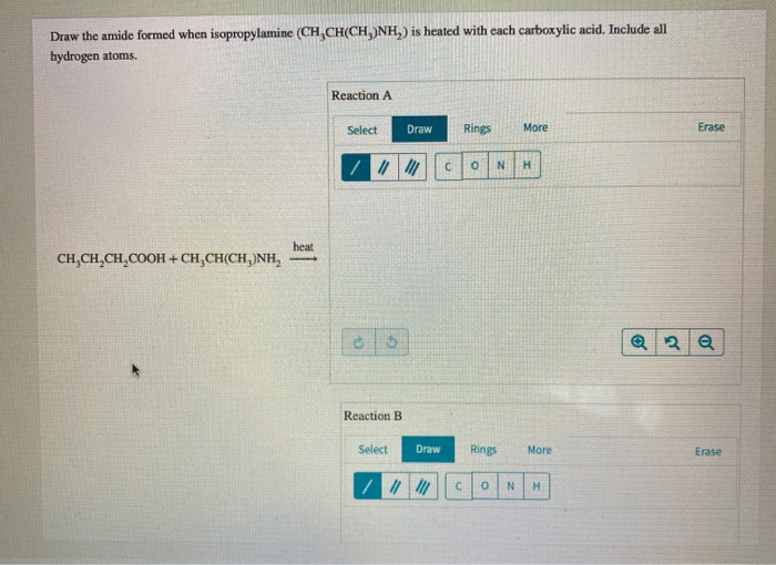 Solved Draw The Amide Formed When Isopropylamine Chegg