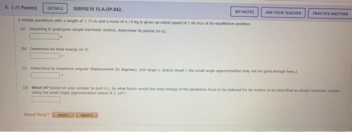 Solved Points Details Serpse A Op My Notes Chegg