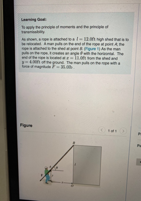 Solved Learning Goal To Apply The Principle Of Moments And Chegg