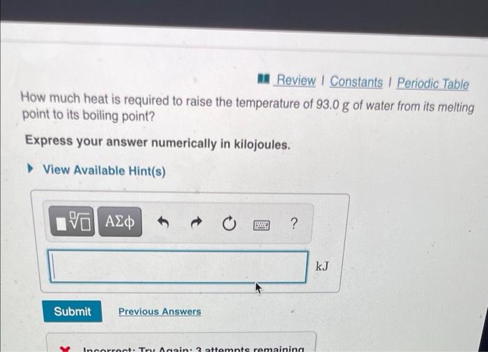 Solved A Review Constants Periodic Table How Much Heat Is Chegg