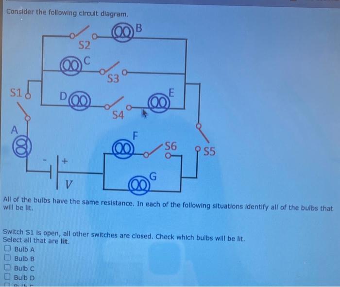 Solved Consider The Following Circult Dlagram All Of The Chegg