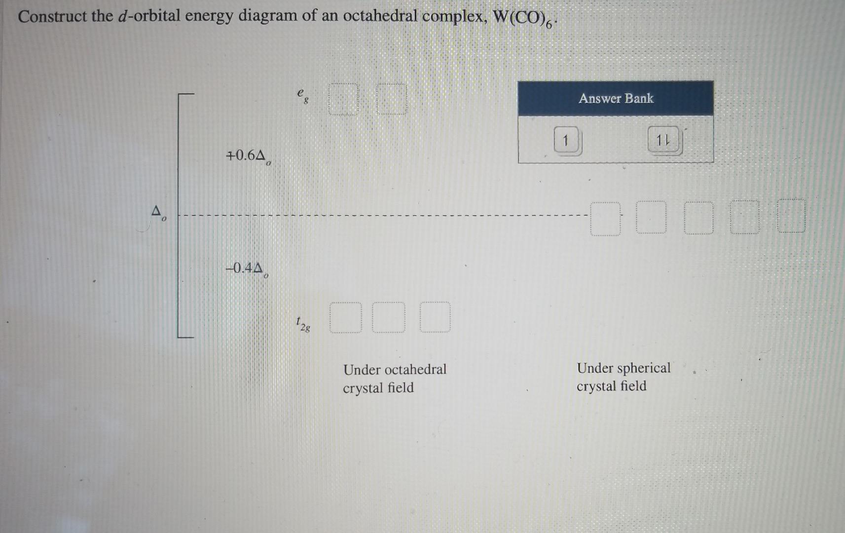 Solved Match The Appropriate Octahedral Crystal Field Chegg