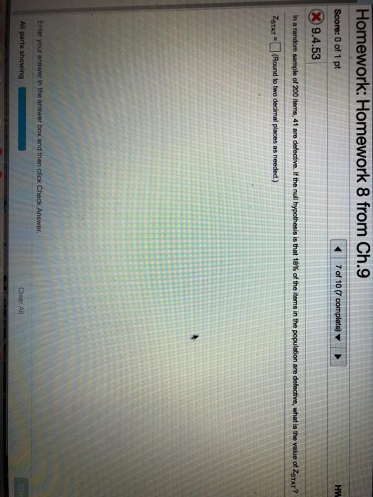 Solved Homework Homework 8 From Ch 9 Score 0 Of 1 Pt 7 Of Chegg
