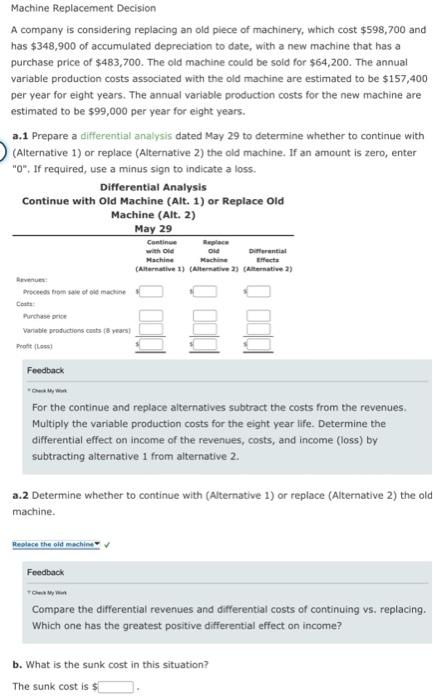 Solved Machine Replacement Decision A Company Is Considering Chegg