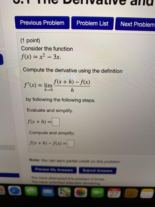 Solved Previous Problem Problem List Next Problem Point Chegg