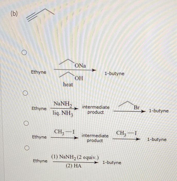 Solved Starting With Ethyne Outline Syntheses Of Each Of Chegg