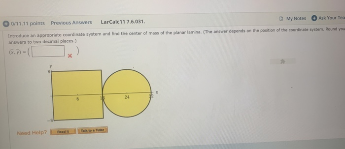 Solved 0 11 11 Points Previous Answers LarCalc 117 6 031 My Chegg