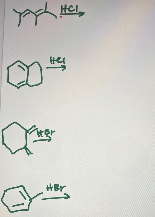 Solved Electrophilic Addition Find The Products Chegg