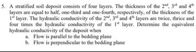 Solved A Stratified Soil Deposit Consists Of Four Layers Chegg