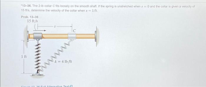 Solved The Lb Collar C Fits Loosely On The Smooth Chegg