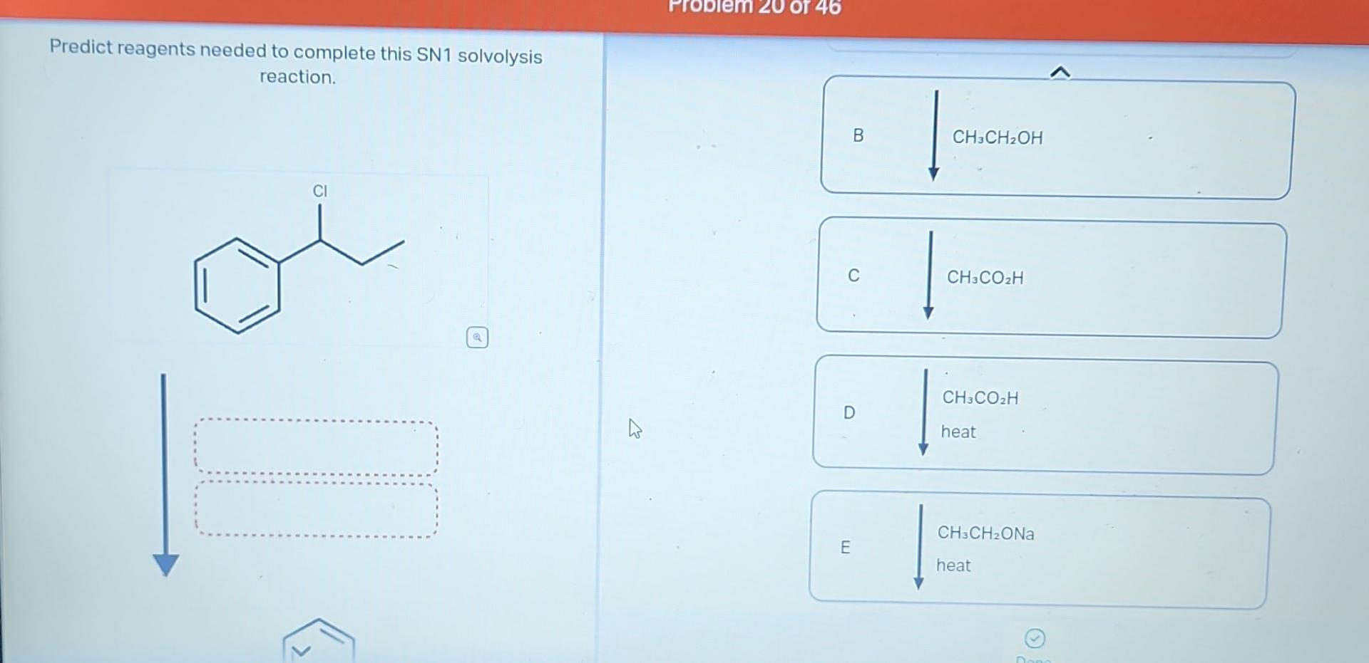 Solved Predict Reagents Needed To Complete This SN1 Chegg